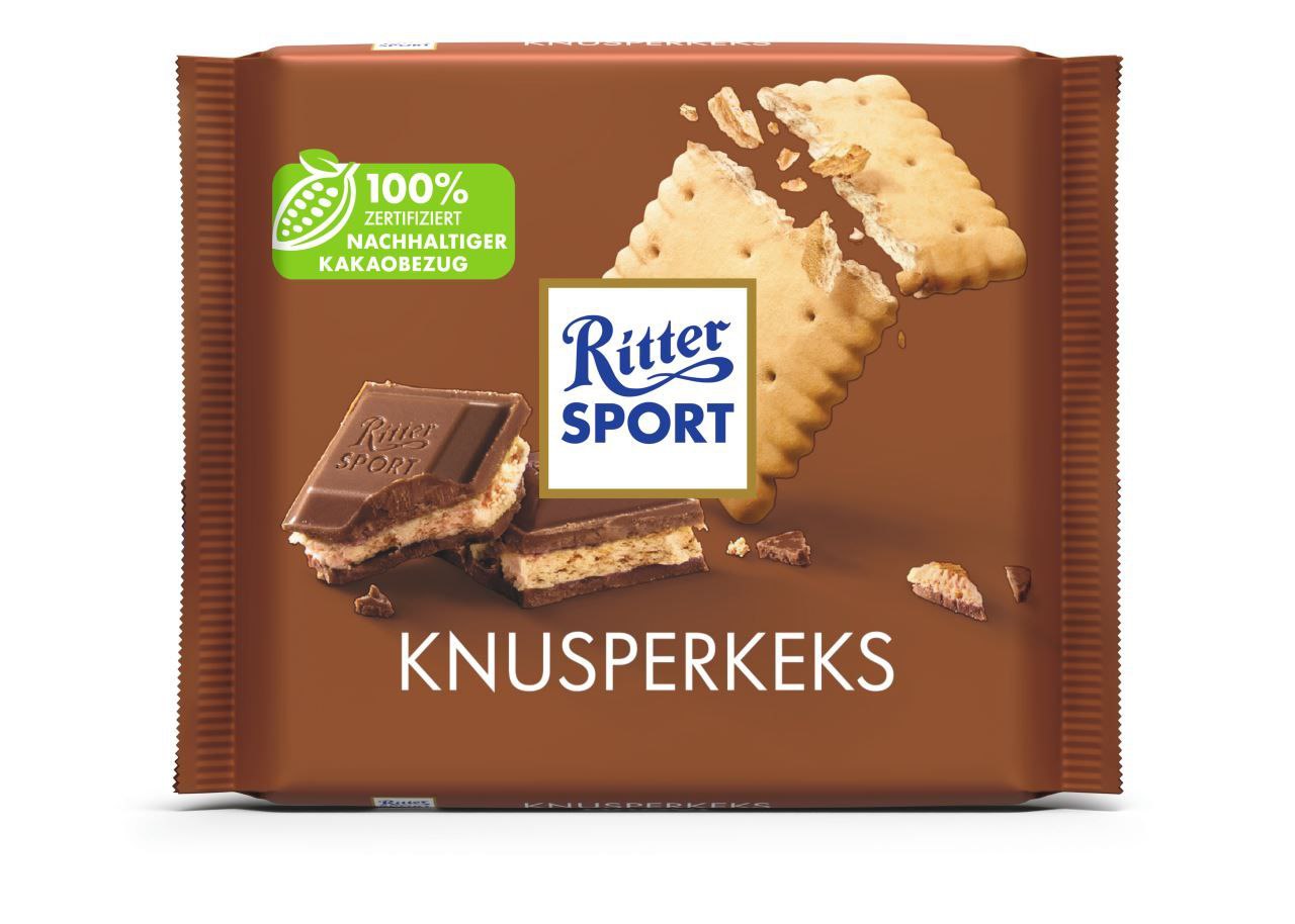 Шоколад молочний Ritter Sport Knusperkeks з печивом 100г